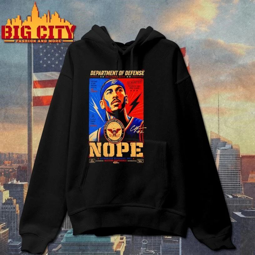 Shai Gilgeous-Alexander Oklahoma City Department of Defense Nope Signature Shirt