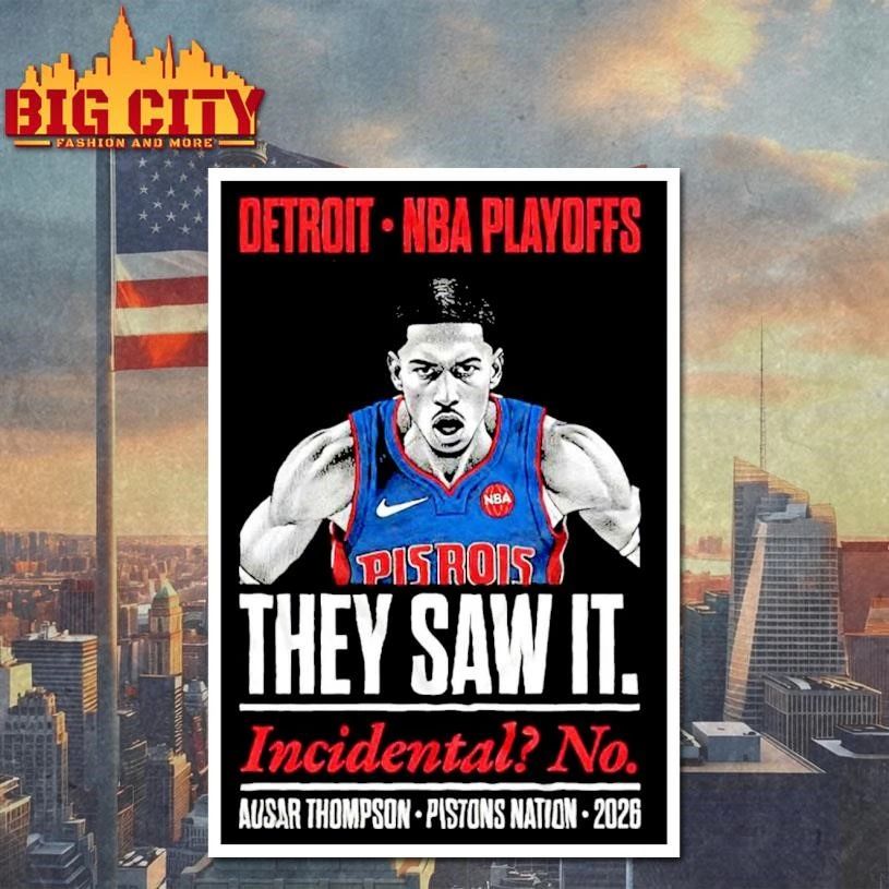 Ausar Thompson Detroit Pistons No Call Playoffs 2026 Shirt