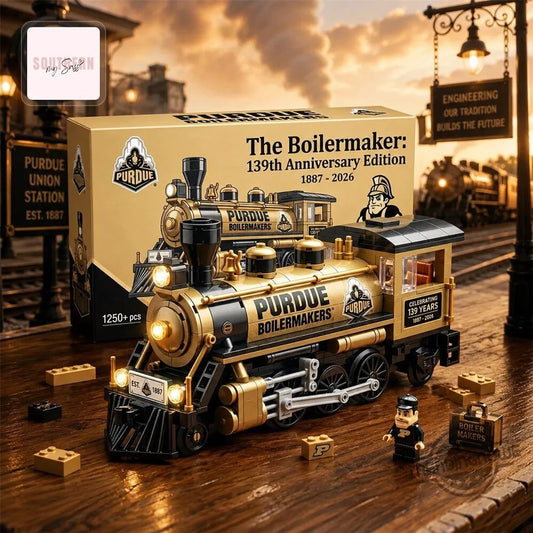 Purdue Boilermakers 139th Anniversary Gold & Black Collectible Building Block Set