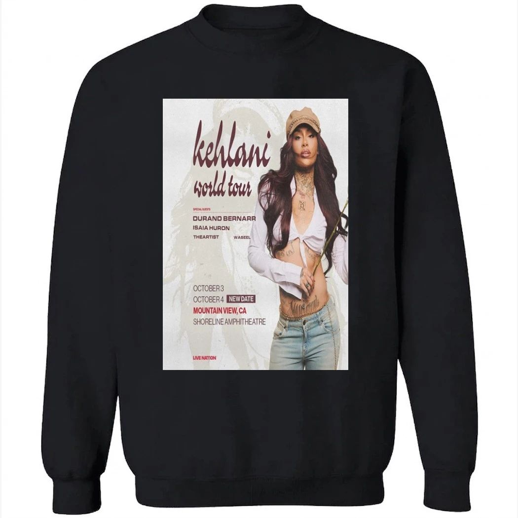 Kehlani Oct 3-4 2026 Mountain View California Concert Poster Shirt