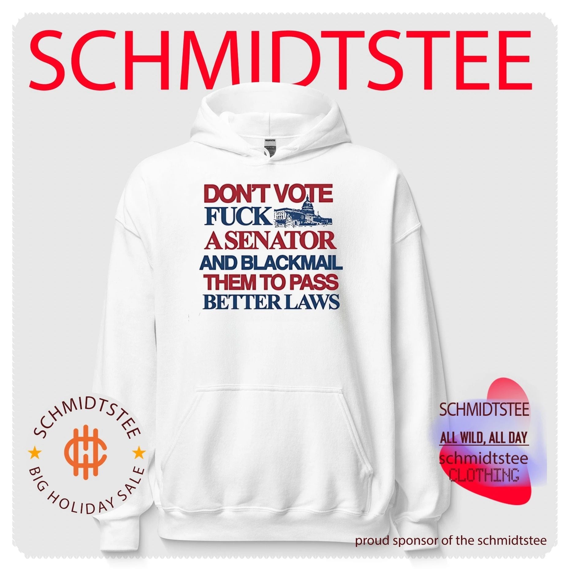 Don’t vote fuck a senator and blackmail them to pass better laws shirt
