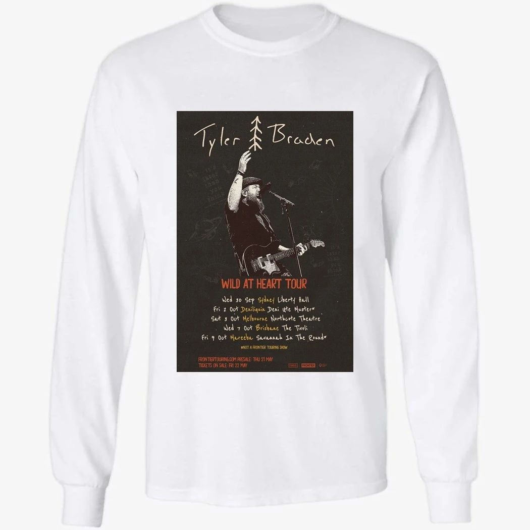 Tyler Braden Tour 2026 Australia Poster Shirt