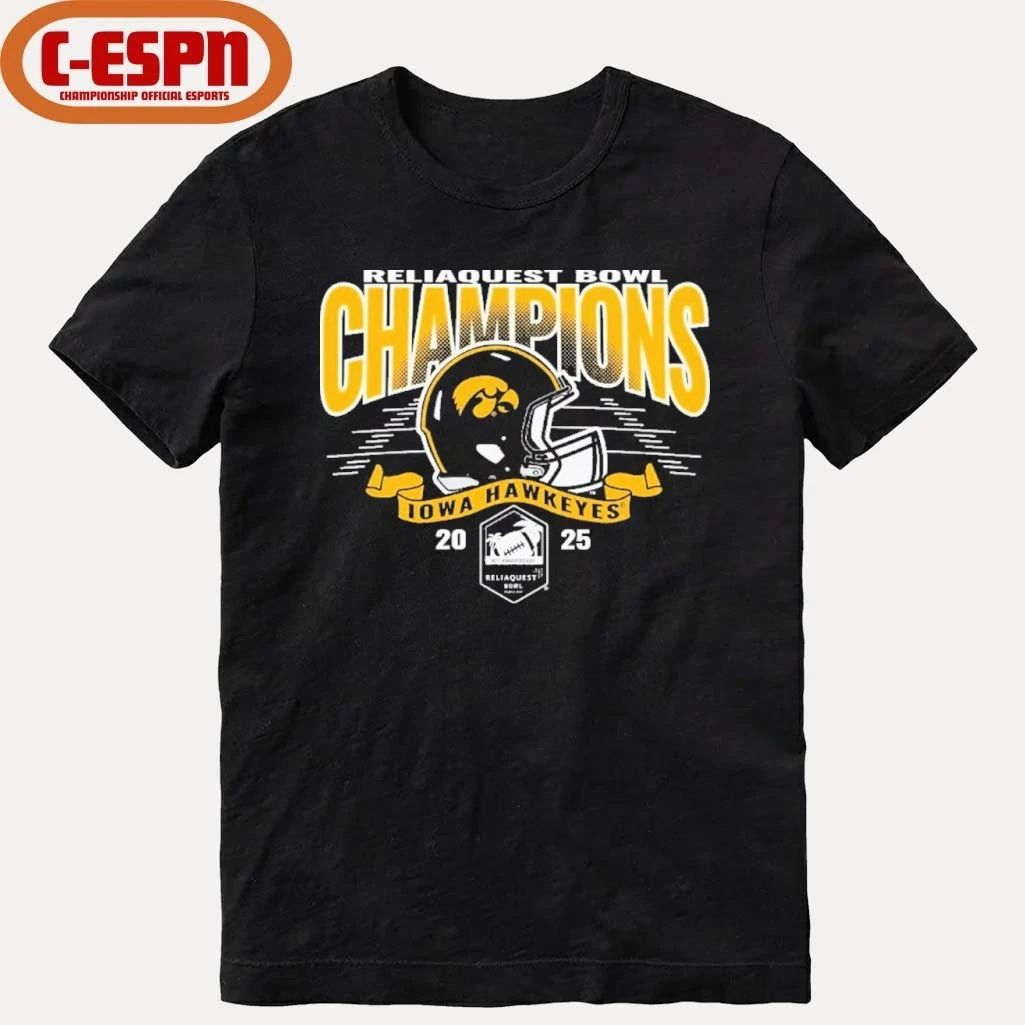 University of Iowa Hawkeyes Football 2025 ReliaQuest Bowl Champions Shirt