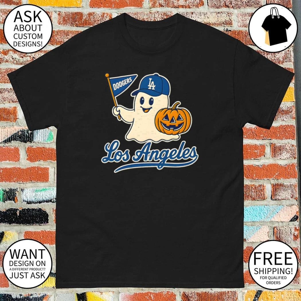 LA Dodgers Halloween Ghost Baseball Pumpkin shirt