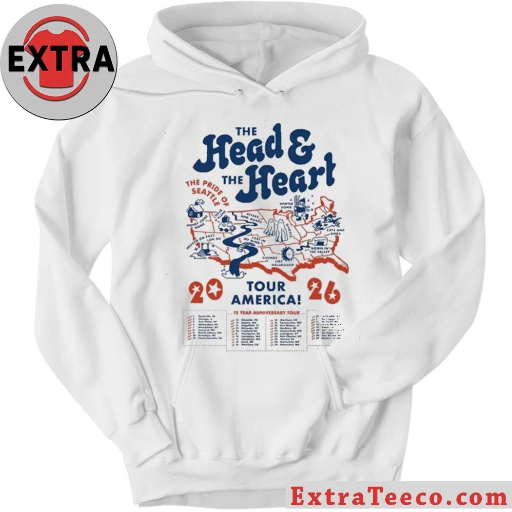 The Head And The Heart Map Tour 2026 Shirt