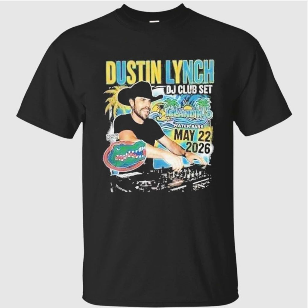 Dustin Lynch DJ Club Set May 22 2026 Island H2O Water Park Premium 90s Vintage Bootleg Country x Florida Gators NCAA Shirt