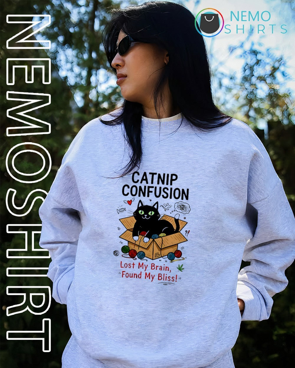Cat catnip confusion lost my brain found my bliss shirt