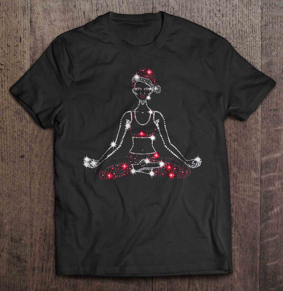 Sparkle Rhinestone Yoga Girl Christmas Sweater