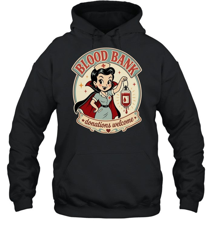 Vampire Nurse Blood Bank donations welcome Unisex T-Shirt