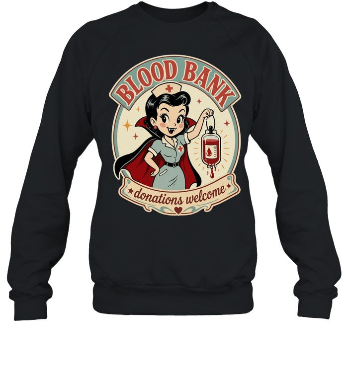 Vampire Nurse Blood Bank donations welcome Unisex T-Shirt