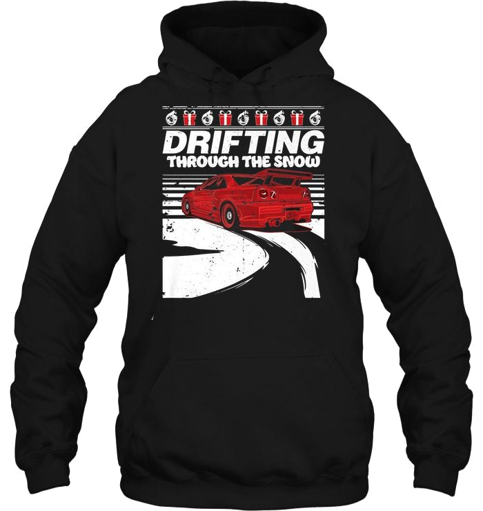 Drifting Through The Snow Car Racing Christmas Sweater