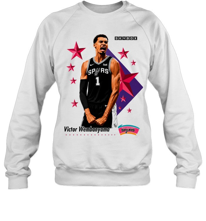 Victor Wembanyama San Antonio Spurs Skybox Vintage Retro Basketball Unisex T-Shirt