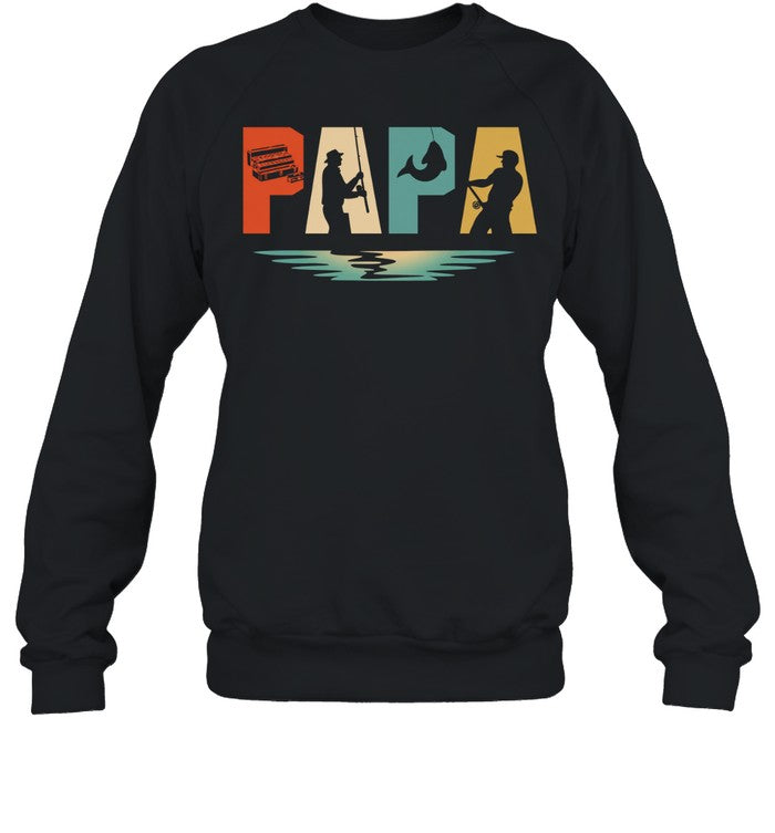 Vintage Fishing Papa Father’s Day Unisex T-Shirt