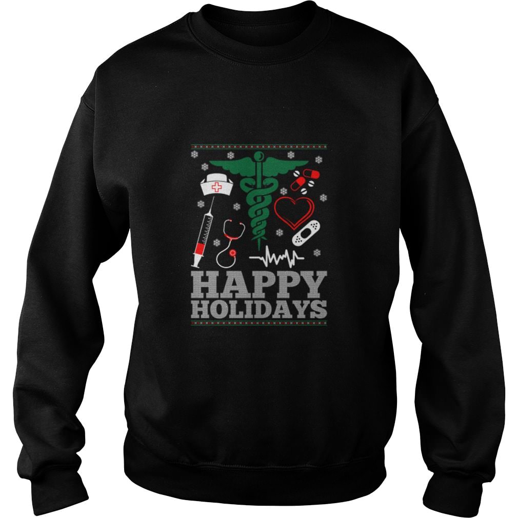 Happy holidays nurse ugly christmas sweater