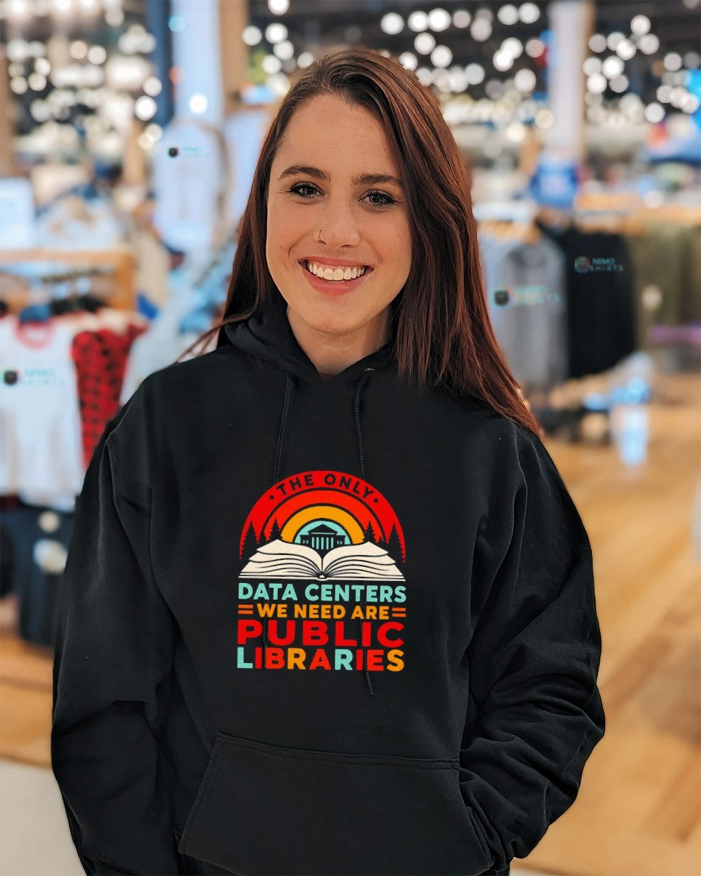 The only data centers we need are libraries university gate shirt