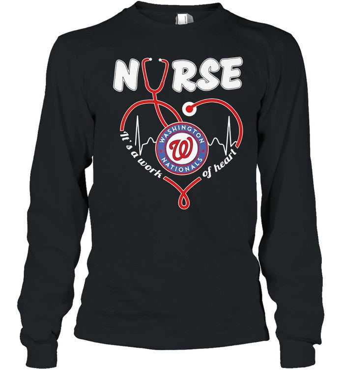 Washington Nationals nurse it’s a work of heart stethoscope shaped heart Unisex T-Shirt