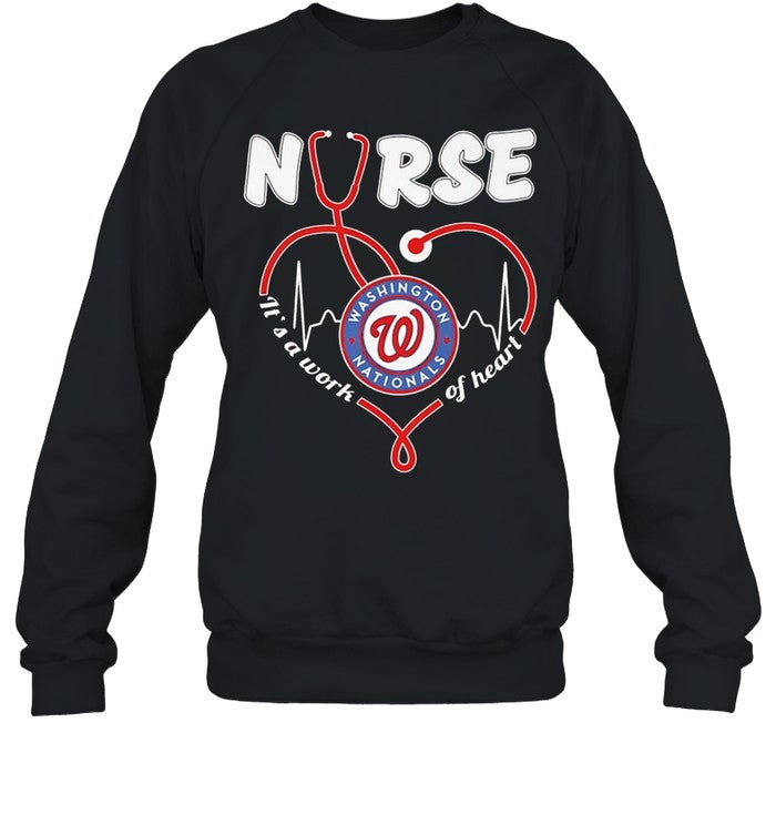 Washington Nationals nurse it’s a work of heart stethoscope shaped heart Unisex T-Shirt