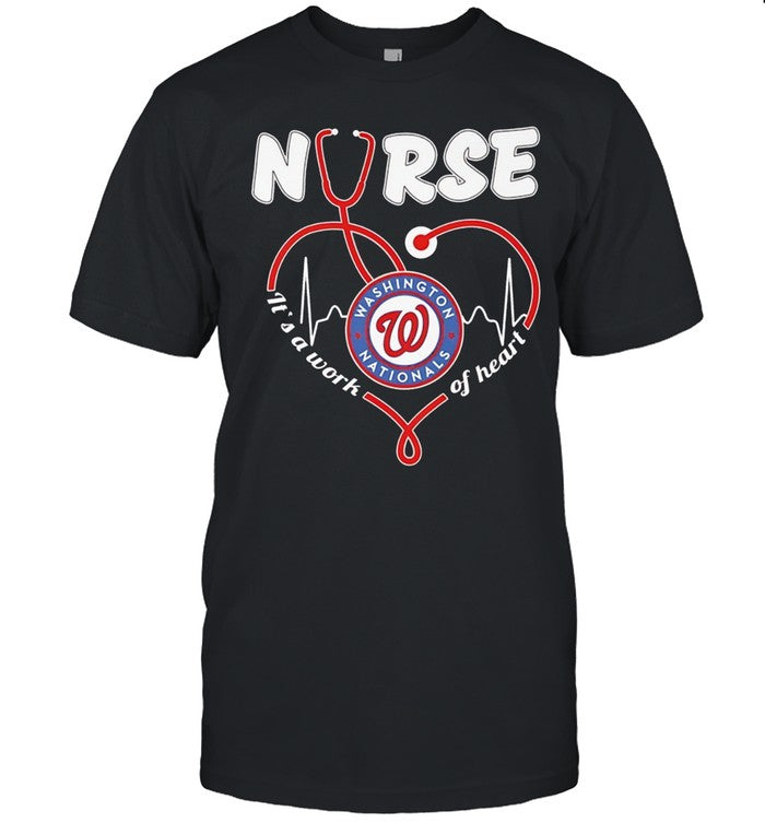 Washington Nationals nurse it’s a work of heart stethoscope shaped heart Unisex T-Shirt