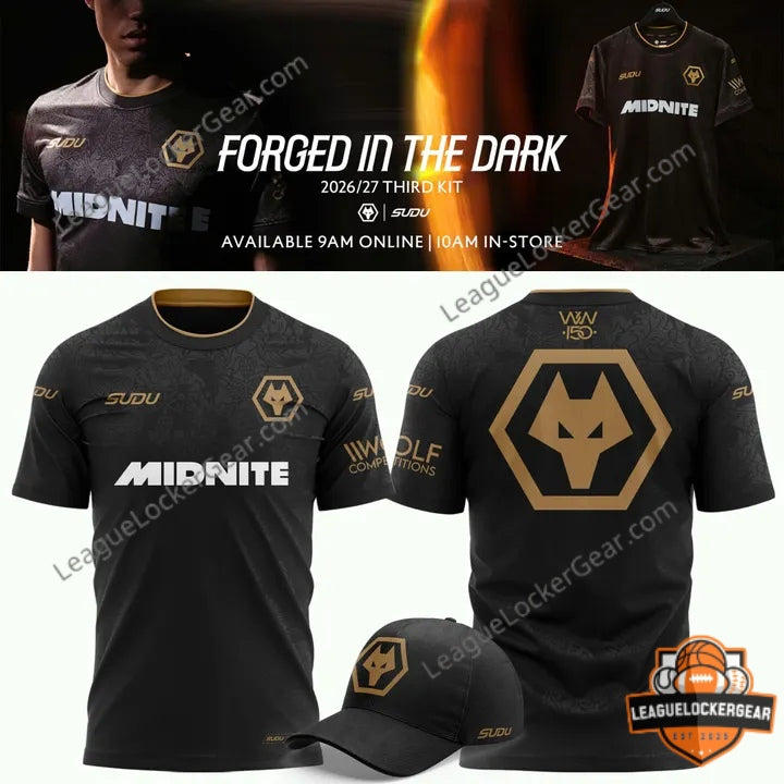 Wolverhampton Wanderers 2026/27 Third Kit Forged in the Dark Football Jersey