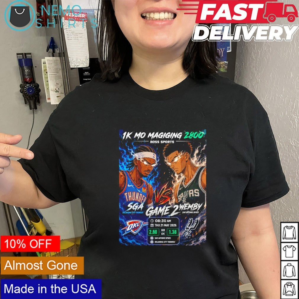 SGA OKC Thunder vs Wemby Spurs game 2 matchup shirt