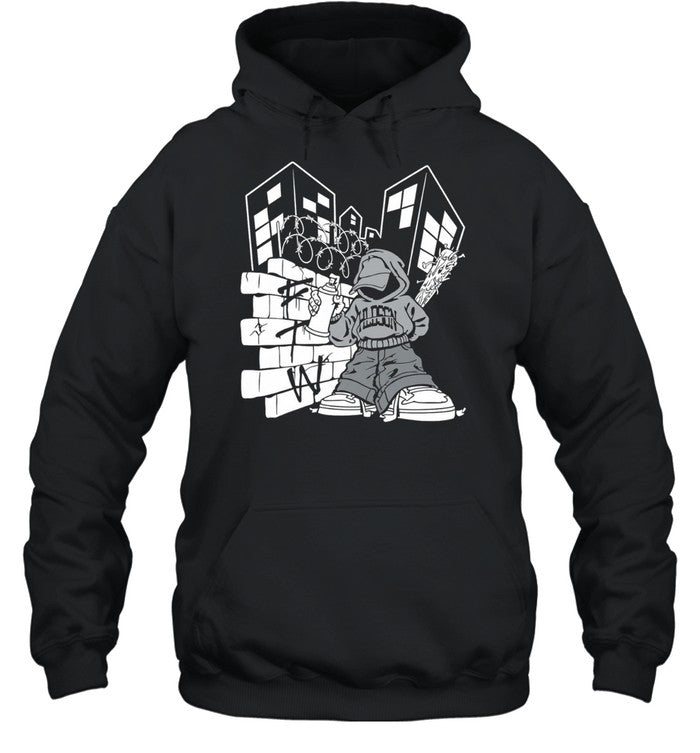 Y2K Streetwear Graffiti Spray Paint Character Urban Aesthetic Unisex T-Shirt