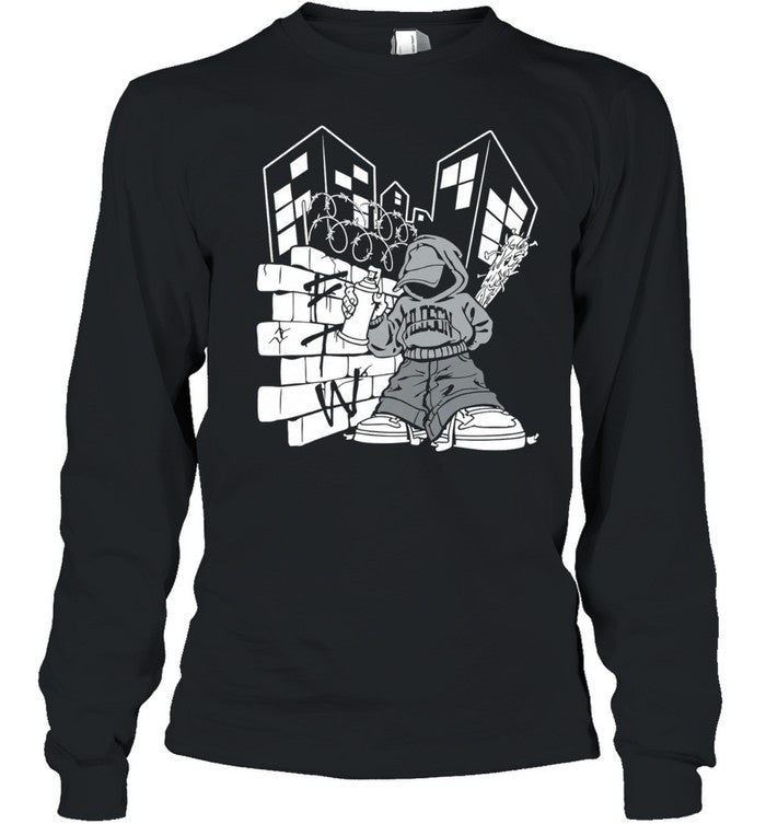 Y2K Streetwear Graffiti Spray Paint Character Urban Aesthetic Unisex T-Shirt
