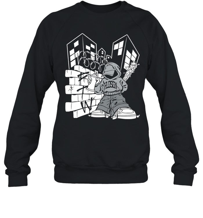 Y2K Streetwear Graffiti Spray Paint Character Urban Aesthetic Unisex T-Shirt