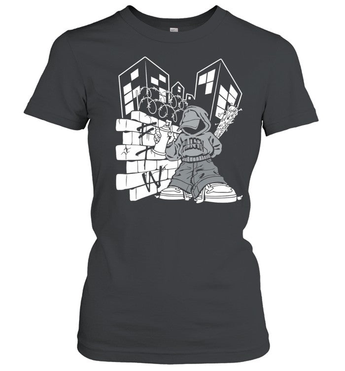 Y2K Streetwear Graffiti Spray Paint Character Urban Aesthetic Unisex T-Shirt
