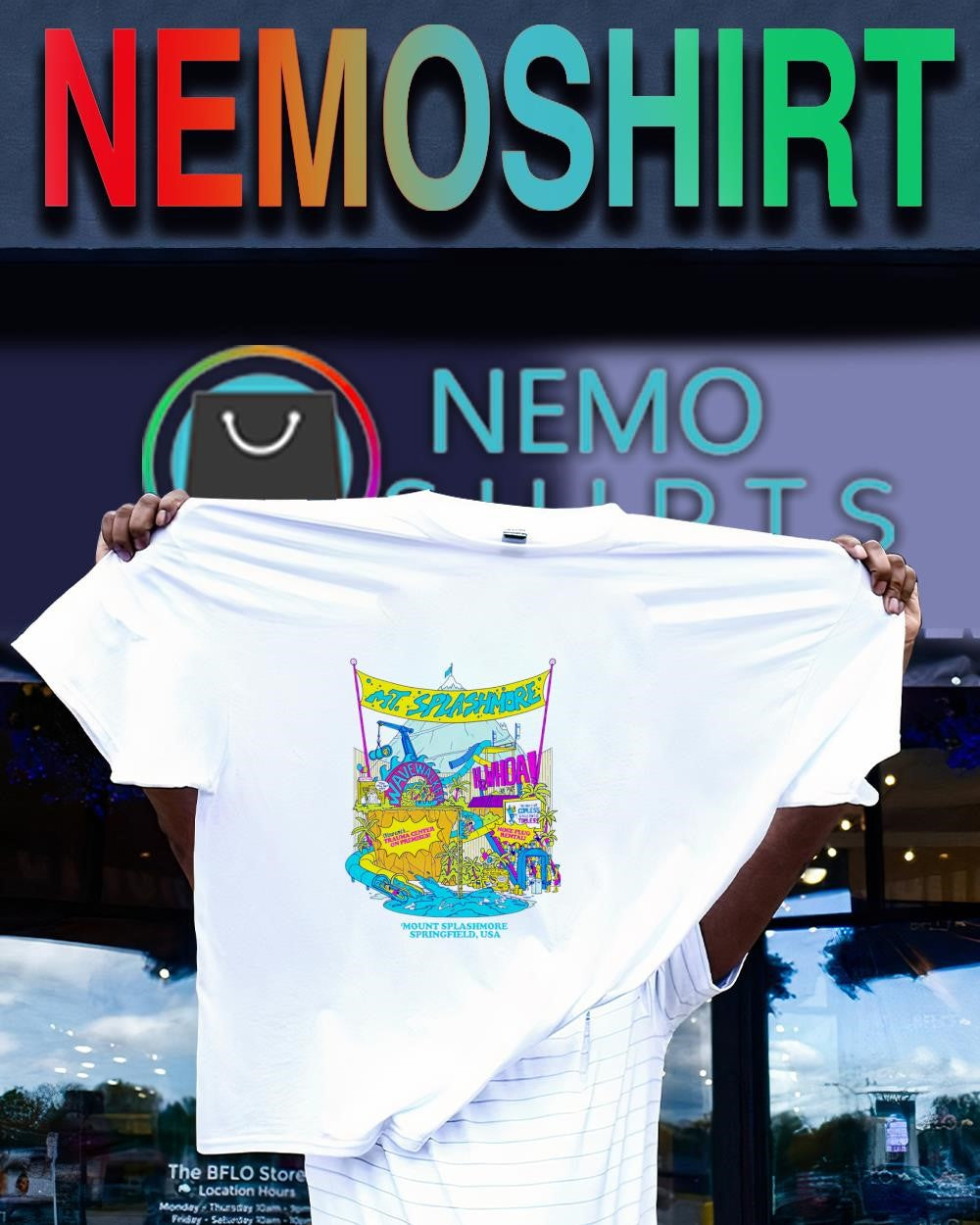 MT. Splashmore Mount Splashmore Springfield USA shirt